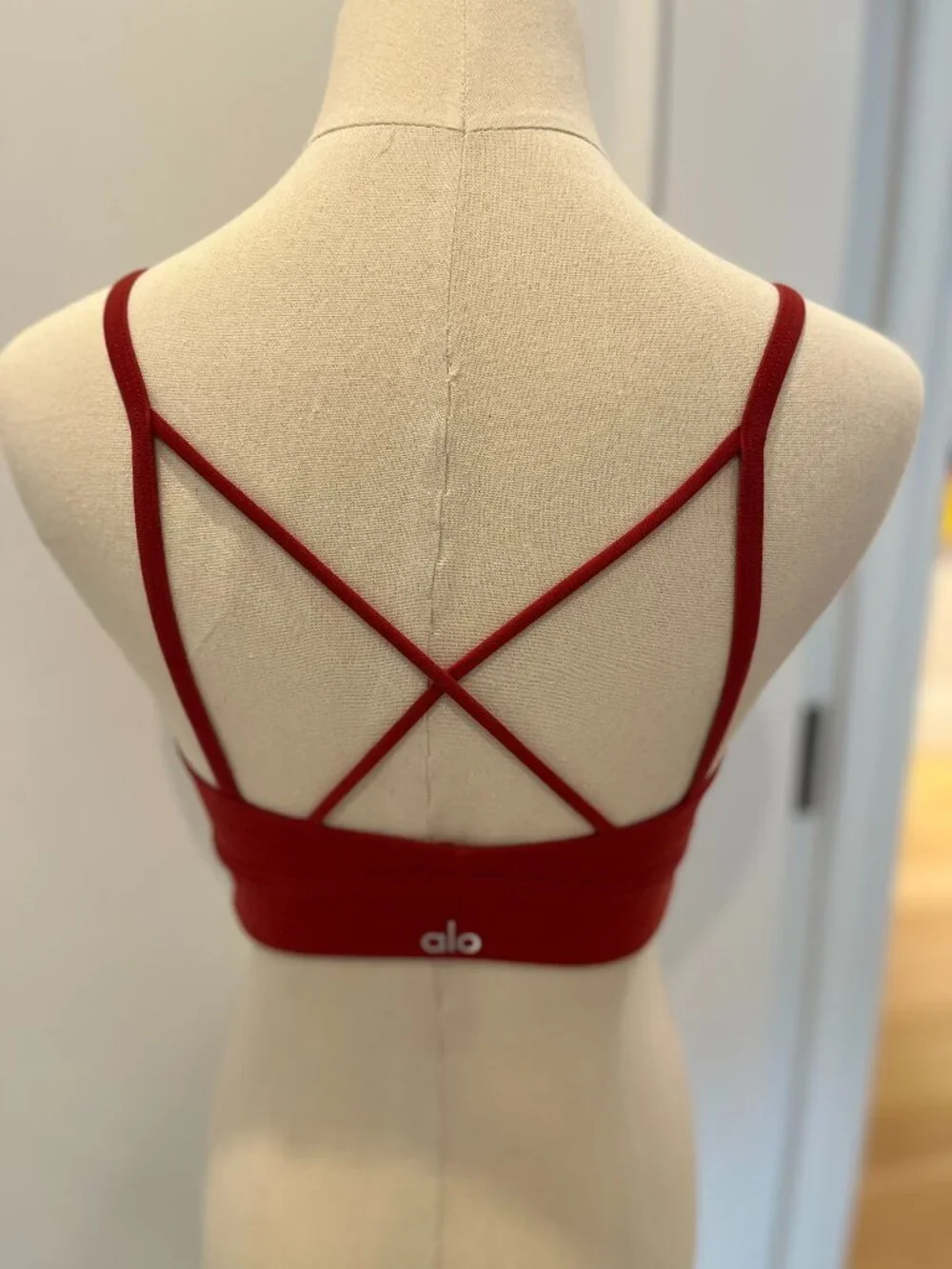 Alo Yoga Red Strappy Top Size Small